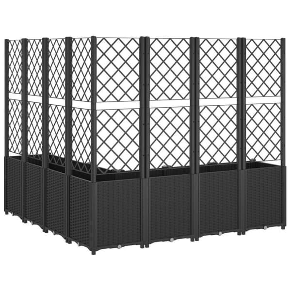 Maison Exclusive - Plantekasse med sort trellis 160x160x140 cm PP Svart