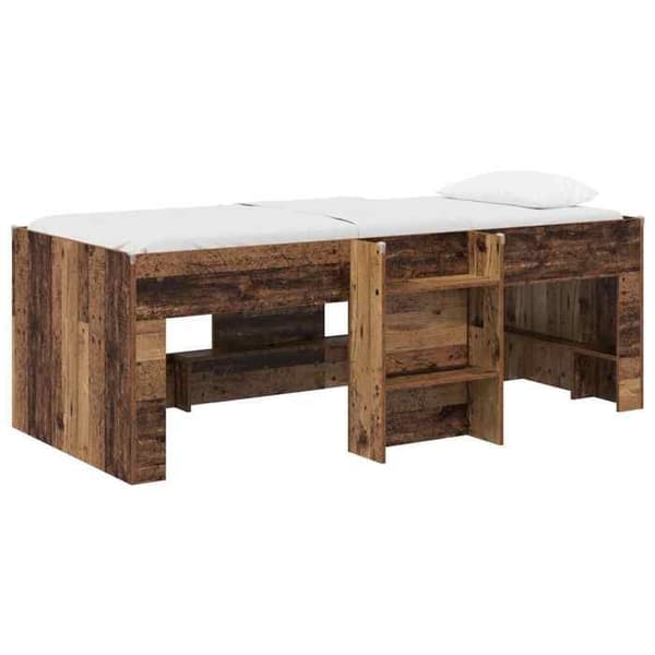 Maison Exclusive - Hög Sängram för Barn i Antik Trä 90 x 190 cm