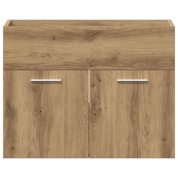 Maison Exclusive - Badeværelsesmøbel under vask i massivt egetræ 60 x 38,5 x 46 cm ingeniørtræ