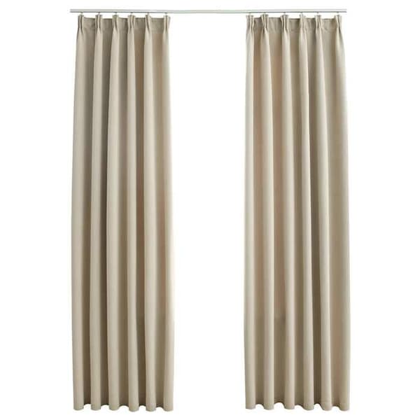 Valoeste - Maison Exclusive - Beige - 140 x 175 cm - Metallikoukut beige