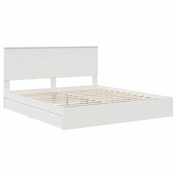 Maison Exclusive - Förvaringssäng Vit 180 x 200 cm Ingenjörsträ Vit