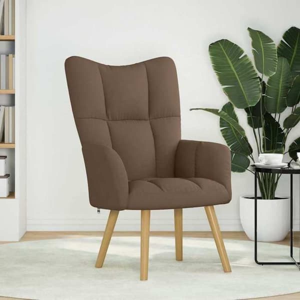 Maison Exclusive - Brun stof afslapningsstol