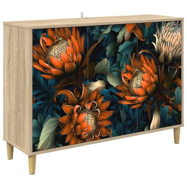 Maison Exclusive - Buffé LOCHEM Sonoma 102 x 33 x 75 cm Ingenjörsträ