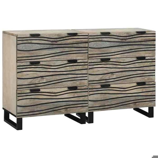 Maison Exclusive - 2-delt buffet sæt Hvid 120 x 33 x 75 cm Vit