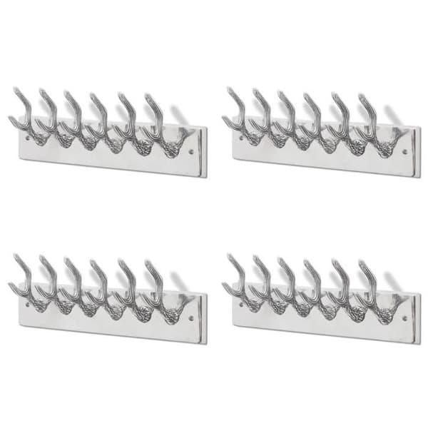 Maison Exclusive - Garderobekroge 4 stk Sølv Aluminium silver-