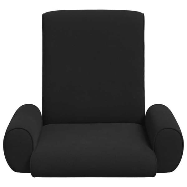 Maison Exclusive - Justerbar golvstol Svart Velour med struktur