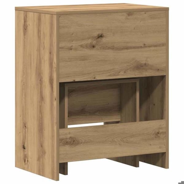 Maison Exclusive - Frisør 2 stk. egetræ håndlavet 60 x 40 x 75 cm
