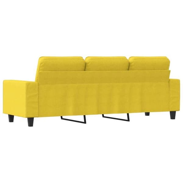 Maison Exclusive - Soffa 3-sits Gul ljus 180 cm Tyg
