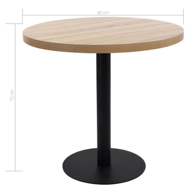 Maison Exclusive - Ljusbrun bistrobord 80 cm MDF