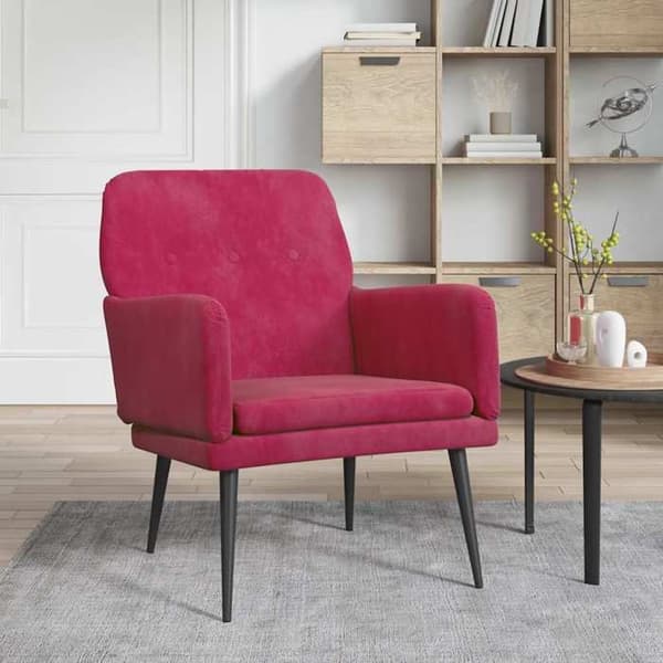 Maison Exclusive - Bordeaux punainen nojatuoli 62x79x79 cm sametti