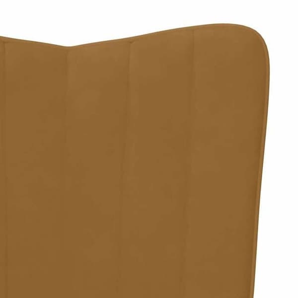 Avslappningsfåtölj - EXKLUSIV HEM - Brun Sammet - 100% polyester Sammet - Stålram - Träben brun