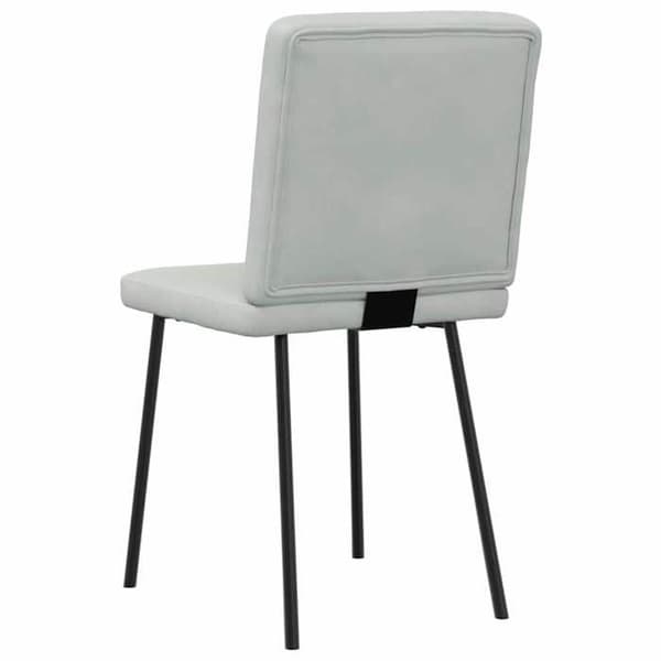 Maison Exclusive - Matstolar set om 6 ljusgrå sammet