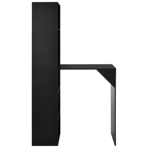 Maison Exclusive - Barbord med skab Sort 115x59x200 cm