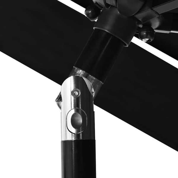 Maison Exclusive - Haveparasol med 3 niveauer og sort aluminiumsmast 2,5 m