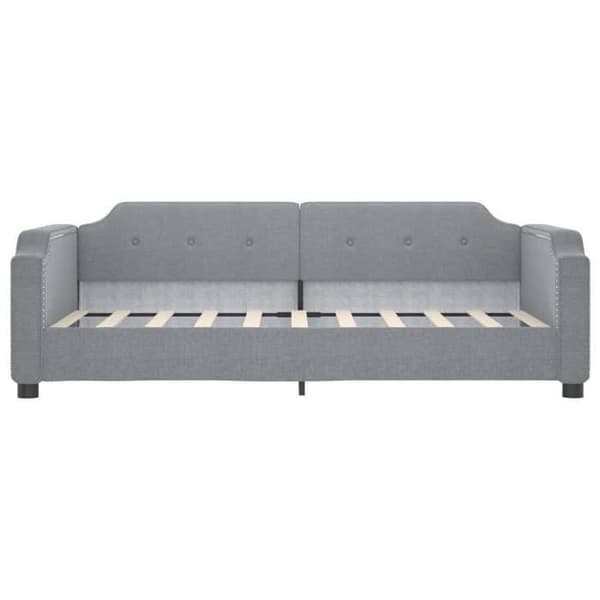 Maison Exclusive - Dagbädd med utdragbar säng i ljusgrått 90x190 cm tyg Ljusgrått