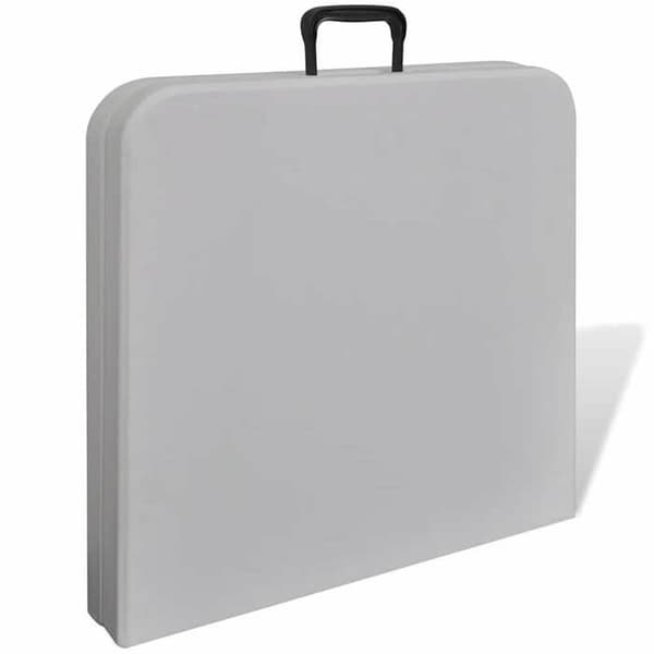 Maison Exclusive - Fällbart trädgårdsbord 122 cm vitt i HDPE