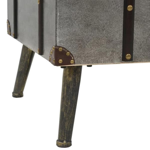 Maison Exclusive - Sofabord MDF og aluminium 102x51x47,5 cm Silver