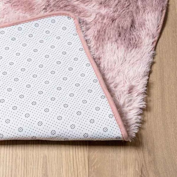 Matto - MAISON EXCLUSIVE - NAVARRA - Pitkänukka - 120x120 cm - Pölyruusu Puderrosa