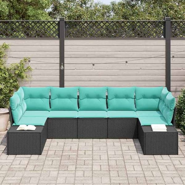 Maison Exclusive - Trädgårdsoffmöbelset 7 pc 7-sits