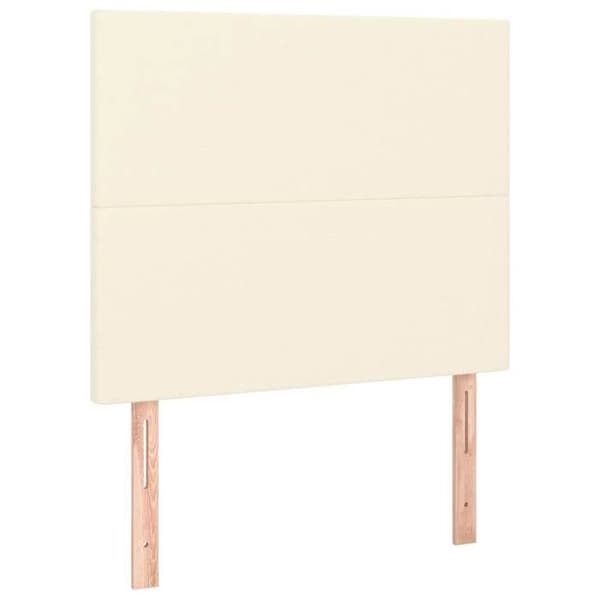 Maison Exclusive - LED Hovedgærde Creme 80x5x118/128 cm Simililæder