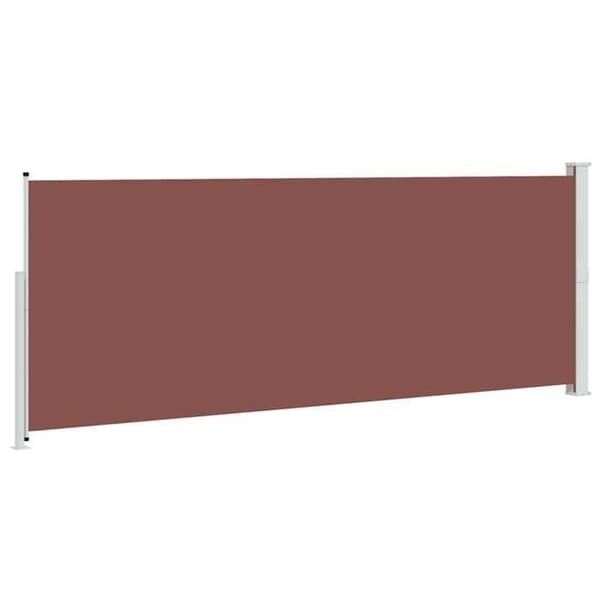 Sammenklappelig sideopbevaring - EKSKLUSIV HUS - 180x500 cm - Brun - UV-bestandig polyester - Automatisk tilbagevenden brun