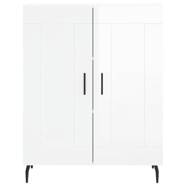 Maison Exclusive - Buffé Vit glänsande 69,5x34x90 cm Ingenjörsträ