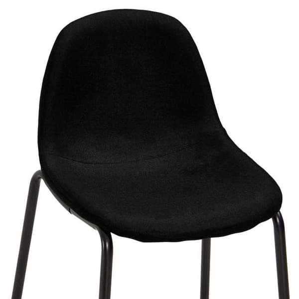 Maison Exclusive - Barstolar set om 2 svart tyg Svart