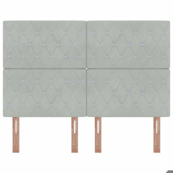 Maison Exclusive - Ljust grått sänggavel 160 cm Sammet