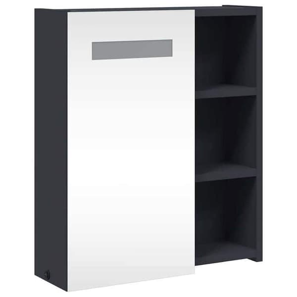 Maison Exclusive - Peilikaappi LED-valolla harmaa 45x13x52 cm