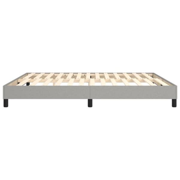 Maison Exclusive - Sängram med lameller ljusgrå 160x200 cm tyg ljusgrått