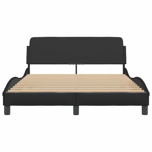 Maison Exclusive - Dover sort sengestel 120x200 cm i kunstlæder Svart