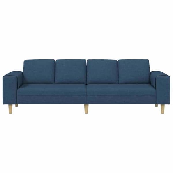 Soffa - MAISON EXCLUSIVE - Maison Exclusive - 3 platser - Blå polyester - 250 x 77 x 76 cm Blå