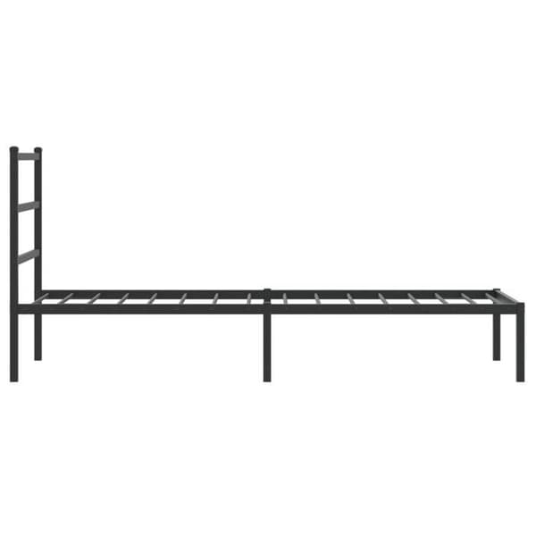 Maison Exclusive - Metal sengestel uden madras med sort hovedgærde 80x200 cm