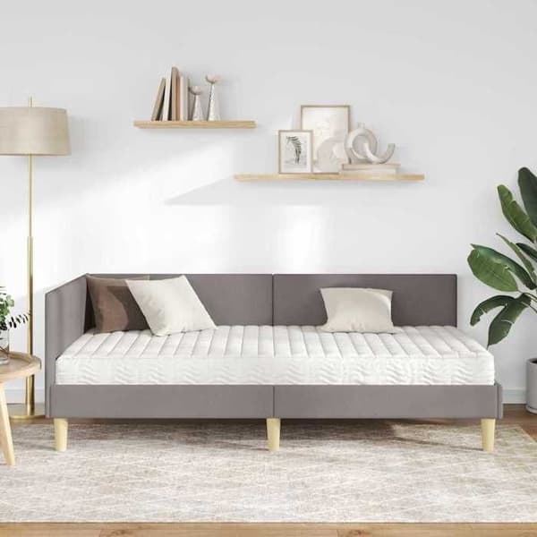 Maison Exclusive - Kulmasänky 2 osaa Taupe 80 x 200 cm kangas Mol