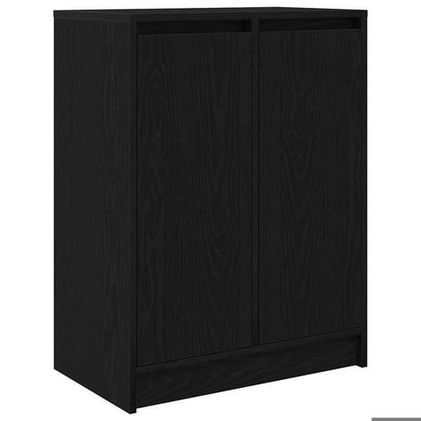 Maison Exclusive - Buffet i sort egetræ 57x34x76 cm i ingeniørtræ