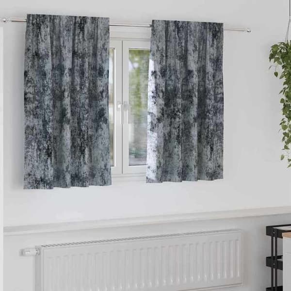 Verhot - EXKLUSIIVINEN KOTI - 140 x 140 cm (2 kpl) - Sametti - Hopeanharmaa - Valoa estävä Silvergrå