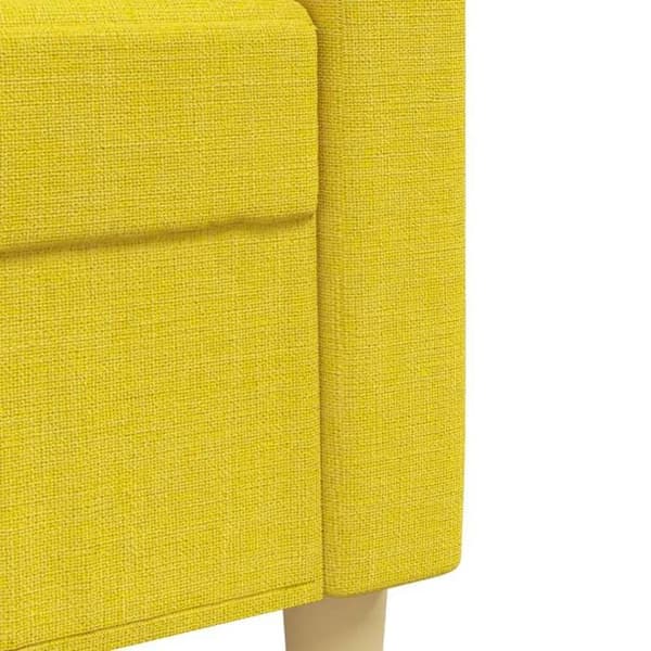 Maison Exclusive - 2 kpl vaaleankeltaisia sohvia kankaasta Ljus gul
