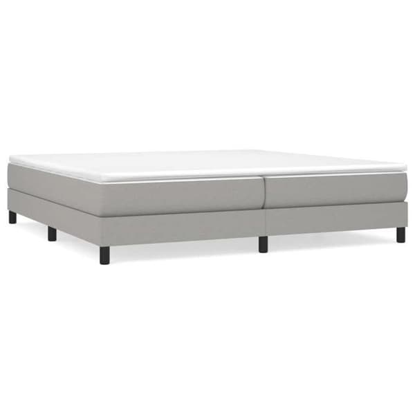 Maison Exclusive - Seng med lamelbund og madras Lys grå 200x200cm Stof