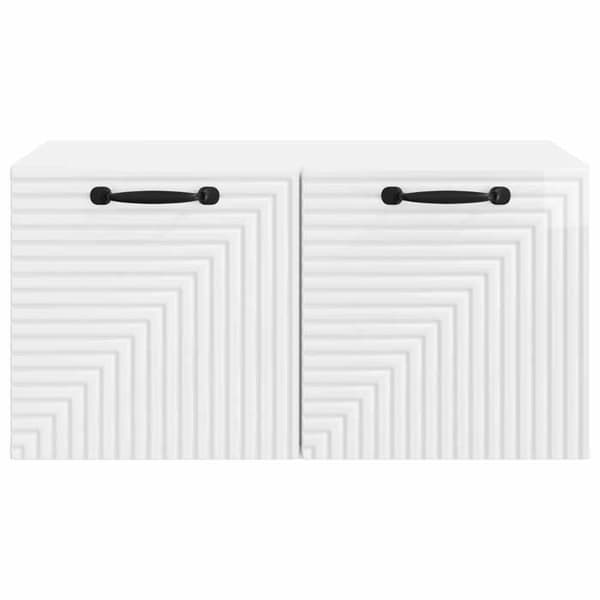 Exklusivt Hem - Väggmonterad TV-möbel Väggmontering Vit glansig 59,5 x 41 x 30 cm