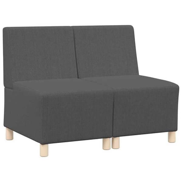 Maison Exclusive - Modulerbar Soffa Enhet Utan Armstöd 2 st Mörkgrå