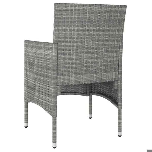Maison Exclusive - 4 delar trädgårdsstol och pall i flätad resin Grå Grå