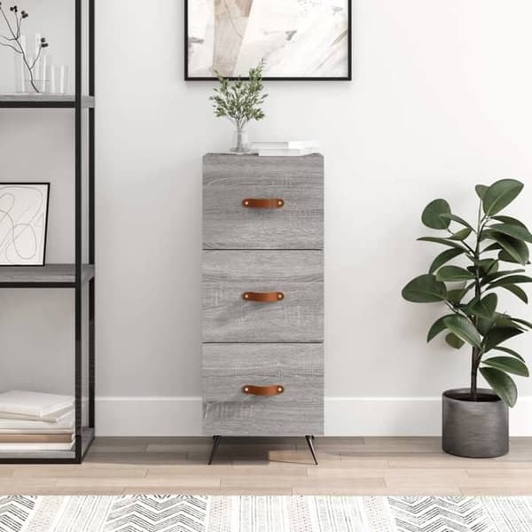Maison Exclusive - Buffet Sonoma grå 34,5x34x90 cm Ingeniørtræ