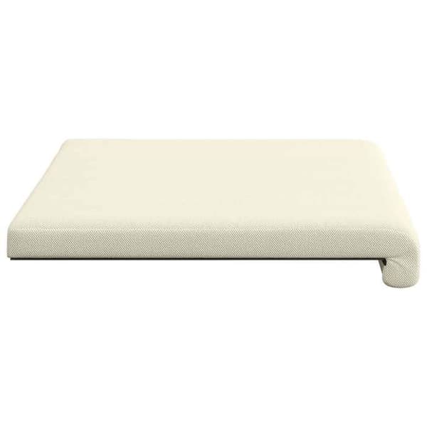 Maison Exclusive - Kudde för bänk i texturerad sammet, krämfärg, djup 35 cm