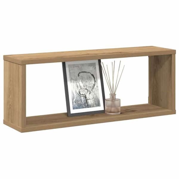 Maison Exclusive - Vægmonterede kubereoler 2 stk. håndlavet eg 60x15x23 cm