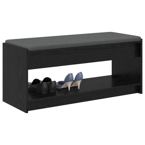 Maison Exclusive - Entréebænk Sort Eg 83 x 38 x 45 cm Svart ek