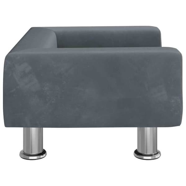 Maison Exclusive - Mörkgrå hundsäng 50x40x26,5 cm sammet mörkgrå