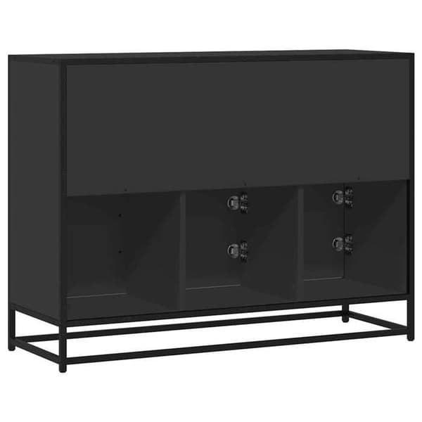 Maison Exclusive - Sort buffet 100x35x76 cm ingeniørtræ