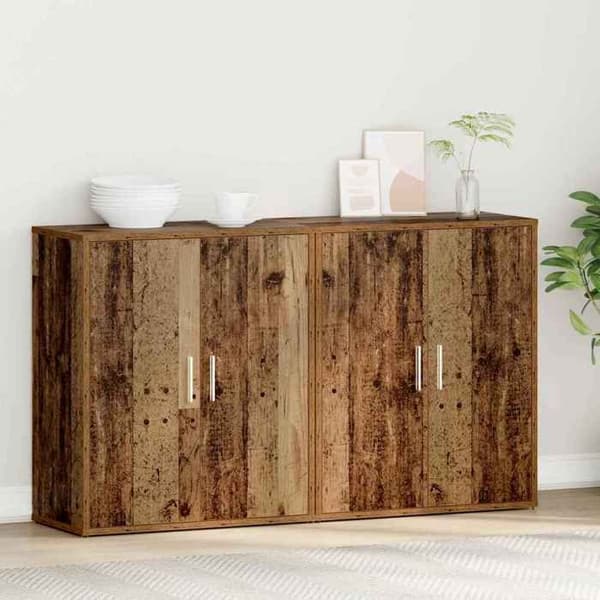 Maison Exclusive - Buffé 2 delar Antik trä 60 x 31 x 70 cm Ingenjörsträ