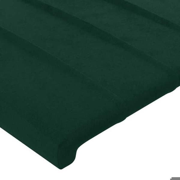 Maison Exclusive - LED-päätyvihreä 80x5x118/128 cm Sametti Mörkgrön