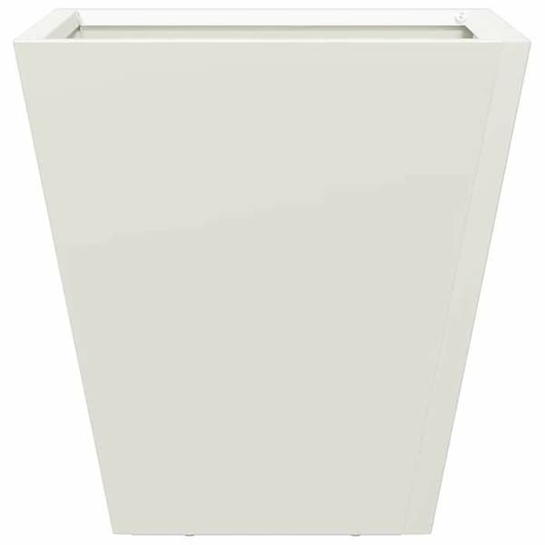 Maison Exclusive - Vit kruka 30x30x30 cm stål